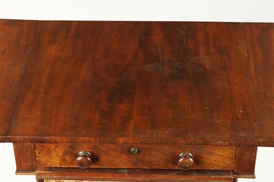 Lot 255 - A 19TH CENTURY MAHOGANY FOLD DOWN WORK TABLE IN THE MANNER OR GILLOWS