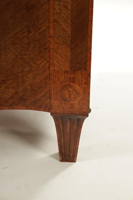 Lot 432 - A FINE AND IMPORTANT GEORGE III SERPENTINE TULIPWOOD AND MARQUETRY MAHOGANY COMMODE ATTRIBUTED TO CHRISTOPHER FUHRLOHG