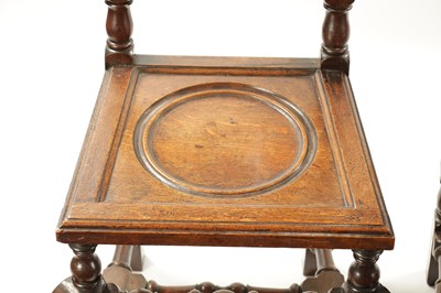 Lot 74 - A RARE SET OF TEN EARLY 18TH CENTURY WILLIAM AND MARY STYLE OAK CHAIRS