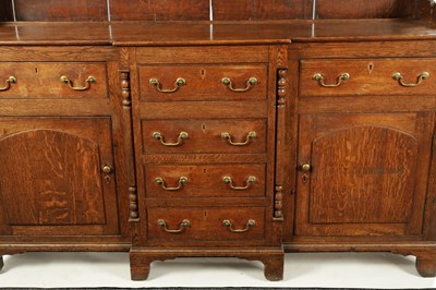 Lot 407 - A LATE 18TH CENTURY WELSH OAK DRESSER AND RACK
