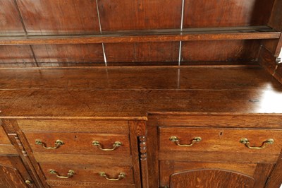 Lot 407 - A LATE 18TH CENTURY WELSH OAK DRESSER AND RACK
