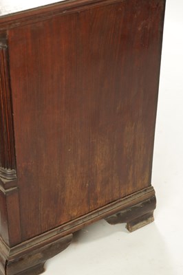 Lot 321 - AN 18TH CENTURY FIGURED MAHOGANY CHEST OF DRAWERS