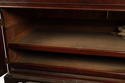 Lot 40 - A GEORGE III MAHOGANY GENTLEMAN’S LIBRARY CHEST WITH SECRETAIRE DRAWER