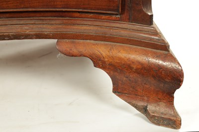 Lot 168 - A LARGE GEORGE III CHIPPENDALE PERIOD MAHOGANY COUNTRY HOUSE SERPENTINE CHEST OF DRAWERS