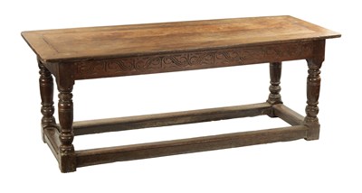 Lot 292 - A 17TH CENTURY OAK REFECTORY TABLE