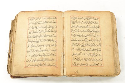 Lot 258 - AN EARLY COPY OF THE KORAN LEATHER BOUND BOOK
