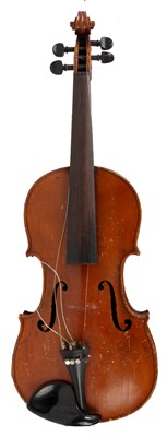 Lot 560 - A GERMAN CASED VIOLIN with two-piece back...