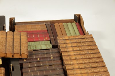 Lot 65 - A LARGE SELECTION OF LEATHER BACKED FAUX BOOKS