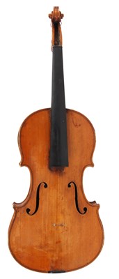 Lot 562 - AN ANTIQUE VIOLIN with two piece back 14” long,...