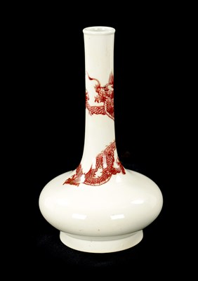 Lot 600 - A 19TH CENTURY CHINESE IRON RED BOTTLE VASE