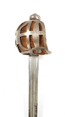 Lot 815 - A RARE MID 18TH CENTURY SCOTTISH BASKET-HILTED BROADSWORD