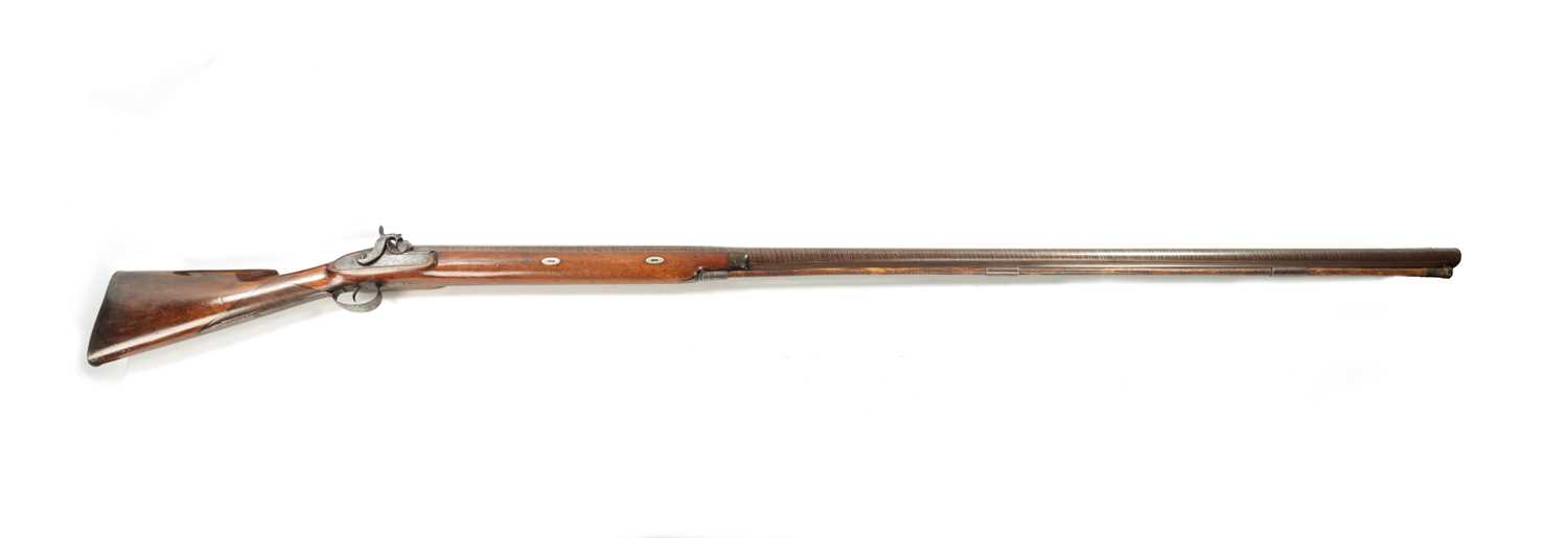 Lot 803 - ROGERS, LONDON. A MASSIVE 19TH CENTURY PERCUSSION DUCK/FOWLING GUN
