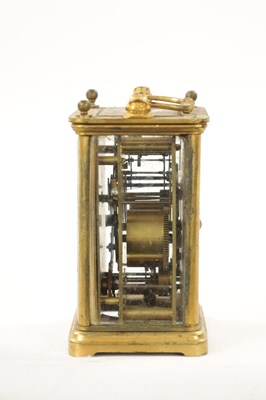 Lot 1307 - A MID 19TH CENTURY STRIKING CARRIAGE CLOCK WITH CALENDAR