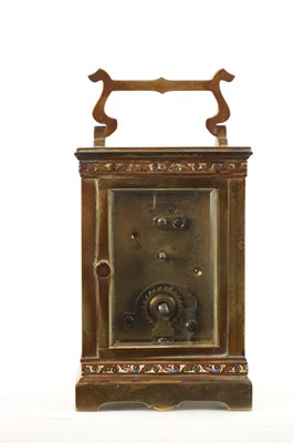 Lot 1197 - A LATE 19TH CENTURY FRENCH CHAMPLEVE ENAMEL CARRIAGE CLOCK
