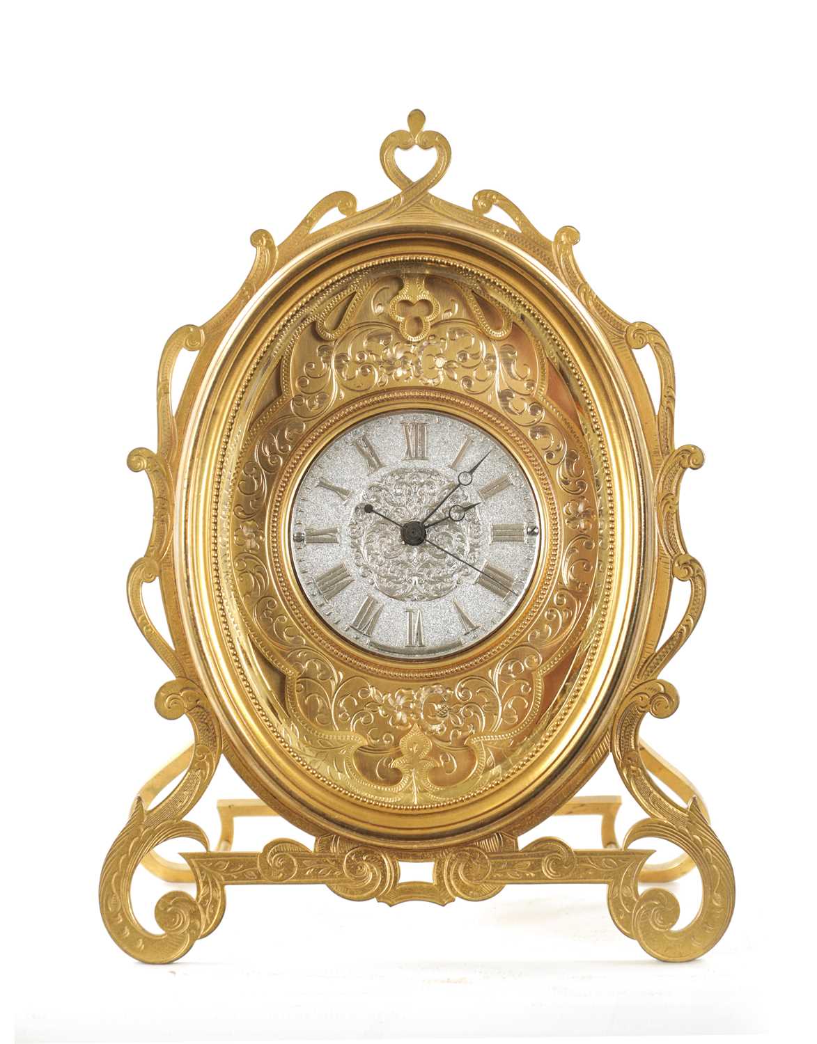 Lot 1328 - A 19TH CENTURY FRENCH ORMOLU STRUT CLOCK