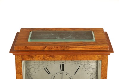 Lot 1244 - NORMAN, PIMLICO. A LARGE MID 19TH CENTURY BURR WALNUT CASED MONTH DURATION TABLE REGULATOR CLOCK