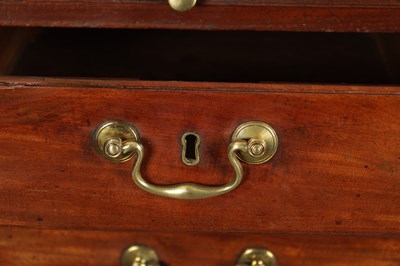 Lot 1471 - A GEORGE III MAHOGANY LANCASHIRE CHEST OF DRAWERS