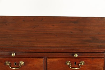 Lot 1471 - A GEORGE III MAHOGANY LANCASHIRE CHEST OF DRAWERS