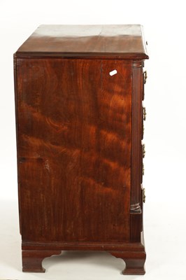 Lot 1471 - A GEORGE III MAHOGANY LANCASHIRE CHEST OF DRAWERS
