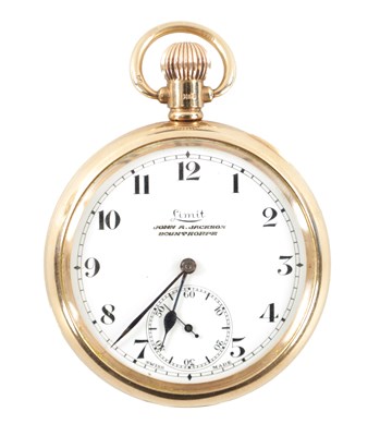 Lot 636 - AN EARLY 20TH CENTURY LIMIT 9CT GOLD OPEN-FACED POCKET WATCH