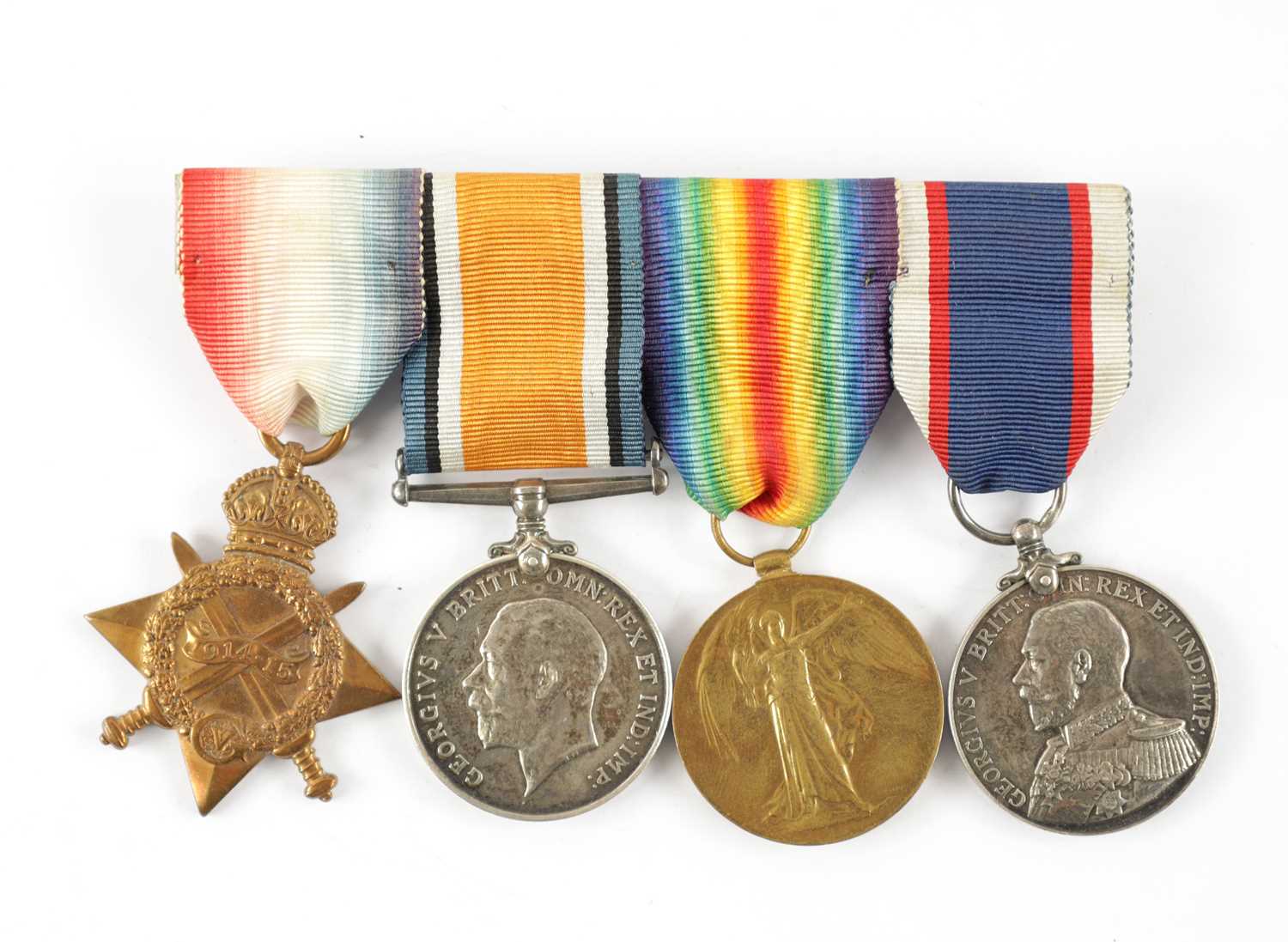 Lot 869 - A GROUP OF FOUR WW1 MEDALS