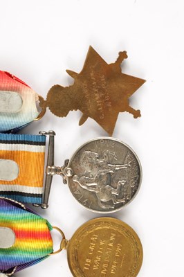 Lot 869 - A GROUP OF FOUR WW1 MEDALS
