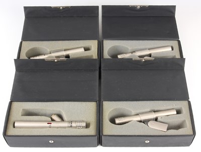 Lot 575 - FOUR VINTAGE AKG C451 E CONDENSING MICROPHONES...