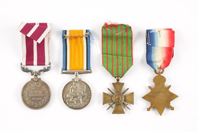 Lot 851 - A GROUP OF FOUR WW1 MEDALS