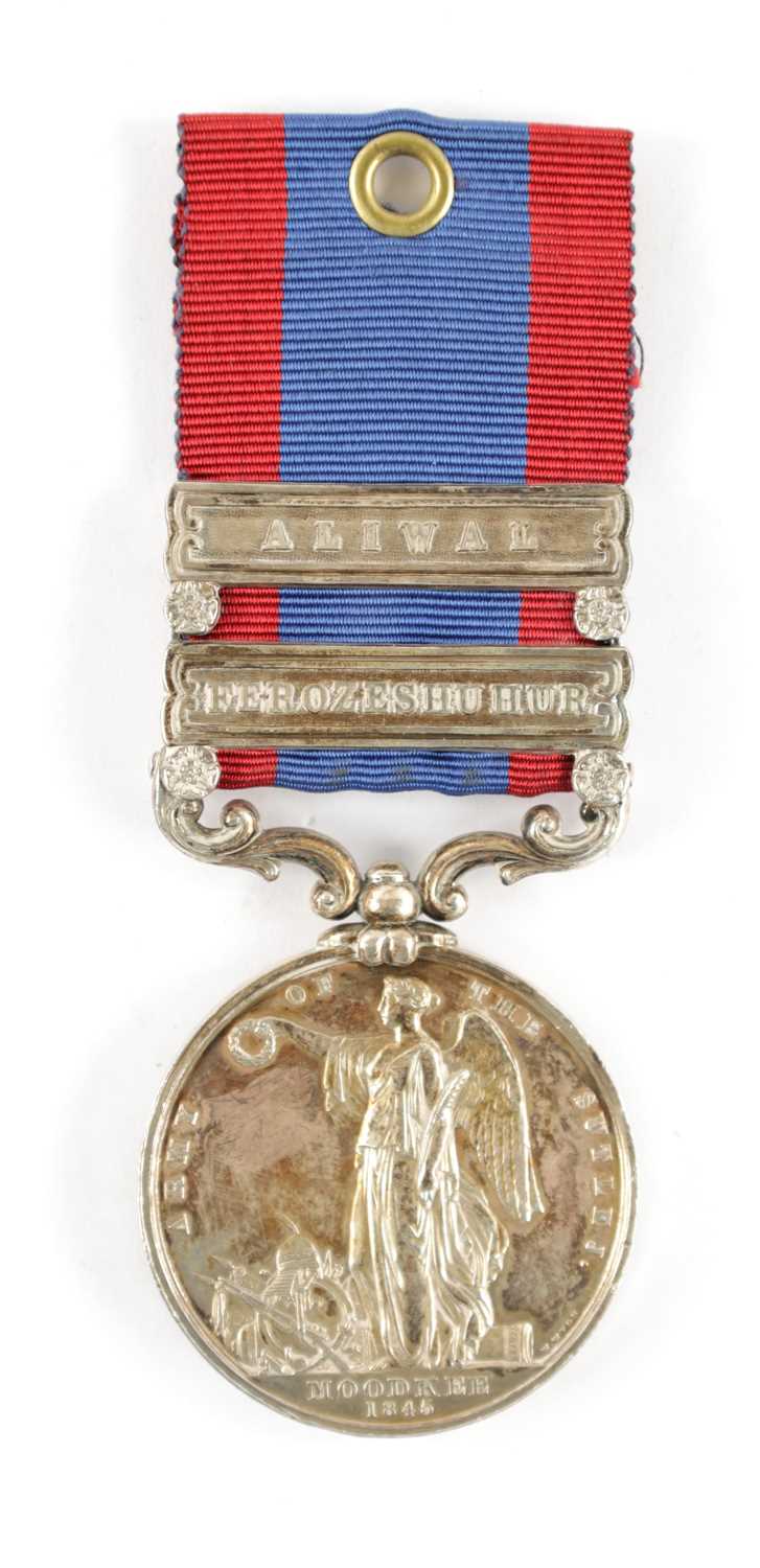 Lot 912 - A SUTLEJ MEDAL 1845 MEDAL WITH TWO CLASPS