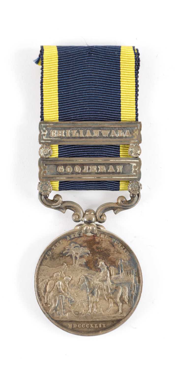 Lot 915 - A PUNJAB 1848-49 MEDAL WITH TWO CLASPS