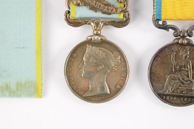 Lot 843 - A CRIMEA 1854-56 MEDAL WITH THREE CLASPS