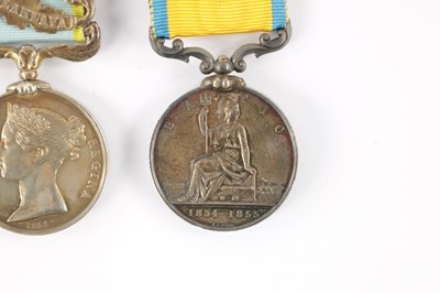 Lot 843 - A CRIMEA 1854-56 MEDAL WITH THREE CLASPS