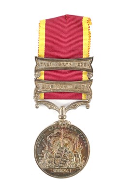 Lot 842 - SECOND CHINA WAR MEDAL WITH TWO CLASPS