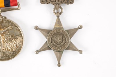 Lot 840 - A SILVER KIMBERLEY STAR MEDAL AND A QUEENS SOUTH AFRICAN MEDAL