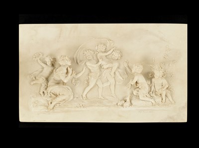 Lot 929 - A LATE 19TH CENTURY CAST COMPOSITE WHITE MARBLE CLASSICAL PLAQUE BY J. P. MYERS DATED 1882