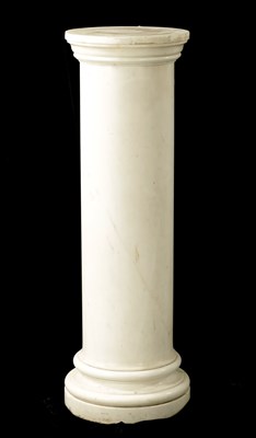 Lot 917 - A 19TH CENTURY WHITE MARBLE COLUMN