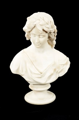 Lot 949 - A LATE 19TH CENTURY ALABASTER BUST OF A YOUNG LADY SIGNED G. CAPELLI