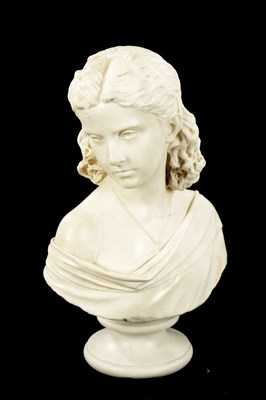 Lot 1006 - A 19TH CENTURY CARVED CARRERA MARBLE ITALIAN BUST