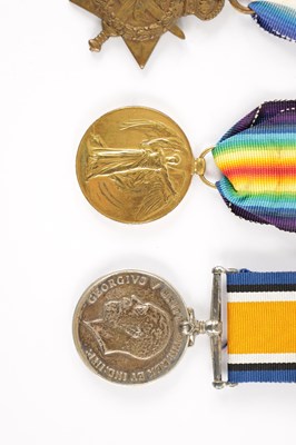 Lot 834 - A GROUP OF FIVE WW1 MEDALS