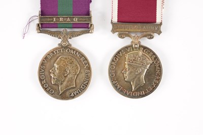 Lot 826 - A PAIR OF MEDALS. GVR GERAL SERVICE MEDAL 1918 AND AN ARMY LONG SERVICE AND GOOD CONDUCT MEDAL