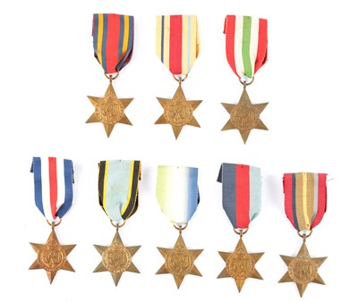 Lot 865 - A COLLECTION OF EIGHT WW2 STAR MEDALS
