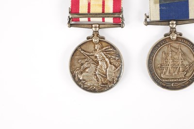 Lot 829 - A GEORGE VI NAVAL GENERAL SERVICE MEDAL WITH PALESTINE 1936-1939 CLAPS AND ROYAL NAVY LONG SERVICE
