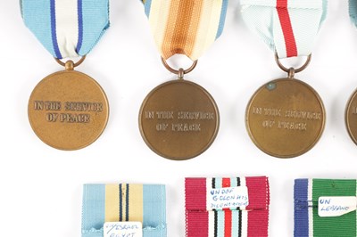 Lot 846 - A COLLECTION OF NINE UN SERVICE OF PEACE MEDALS