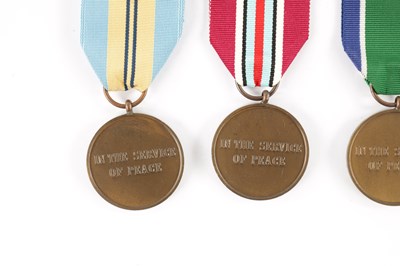 Lot 846 - A COLLECTION OF NINE UN SERVICE OF PEACE MEDALS