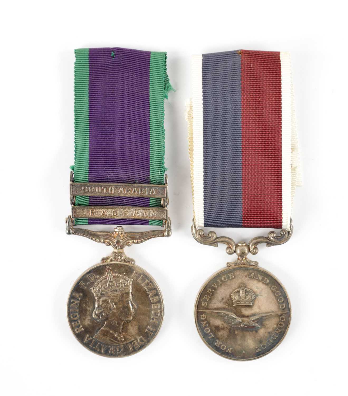 Lot 859 - A PAIR OF ROYAL AIR FORCE SERVICE MEDALS
