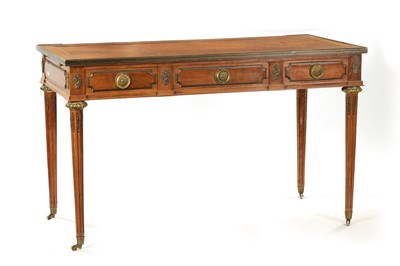 Lot 1388 - A 19TH CENTURY ORMOLU MOUNTED MAHOGANY EMPIRE STYLE WRITING TABLE