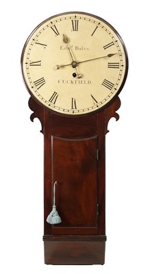 Lot 1369 - EDWARD BATES, CUCKFIELD. A GEORGE III MAHOGANY TAVERN CLOCK