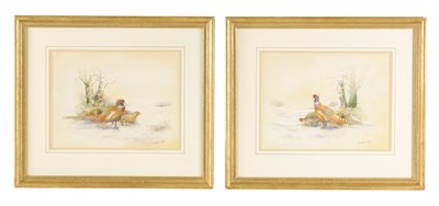 Lot 1034 - CHRISTOPHER HUGHES. PAIR OF WATERCOLOURS