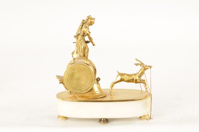 Lot 1230 - A LATE 19TH CENTURY FRENCH ORMOLU AND MARBLE MANTEL CLOCK