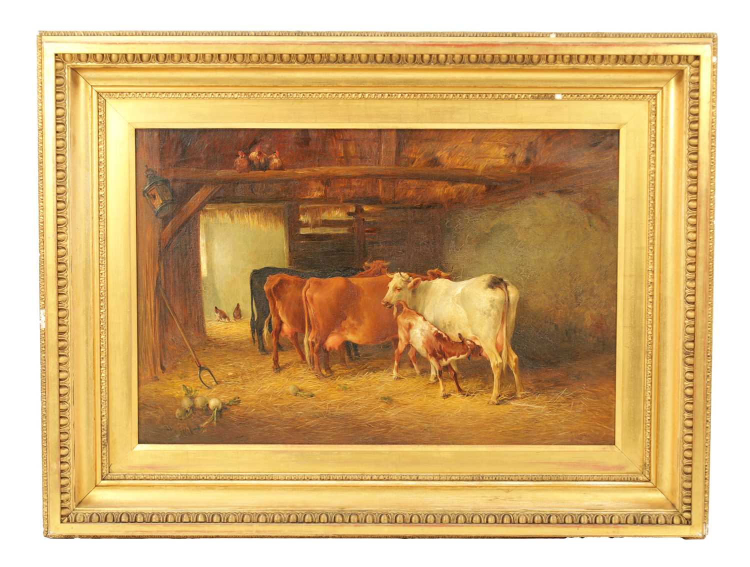 Lot 1193 - A 19TH CENTURY SIGNED ENGLISH SCHOOL OIL ON CANVAS